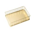 Dresser And Cosmetics Metal Mesh Basket Golden Base