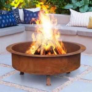 Wholesale Outdoor Round Courtyard Metal Heating Brazier Fire Pit Corten Steel Fire Bowl from china suppliers
