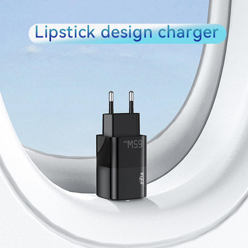 Universal 65W GaN PD Wall Charger Mini PD QC Fast Charging EU Plus Gallium Nitride Charger