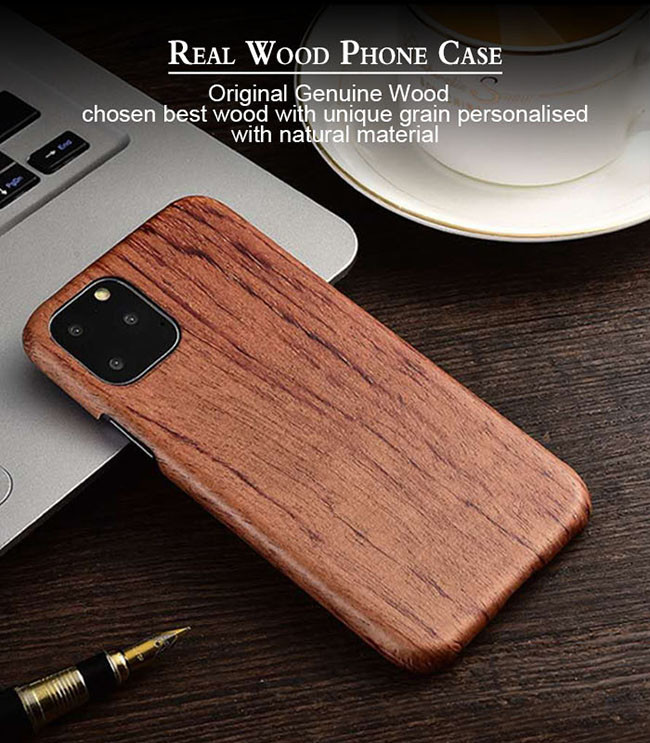 0.2mm Thick Engraved Wooden Phone Case For iPhone 11 Pro Max