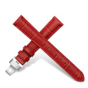 Wholesale ALK Leather Watch Band Bracelet Strap butterfly deployant Clasp buckle Watchband accessories 14mm 16mm 18mm 19mm 20mm 22 from china suppliers