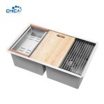 Topmount Kitchen Sink Double Bowl Kitchen Sink 28x19x10 Stainless Steel Kitchen