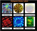 OEM Personalised Custom Printed Hologram Stickers Free Design