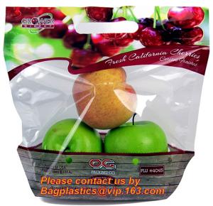 Wholesale Slider Zipper Fruit Vegetable Bags, Customizable Stand Up With Handle Packing Bag, Fruits Storage Packaging from china suppliers