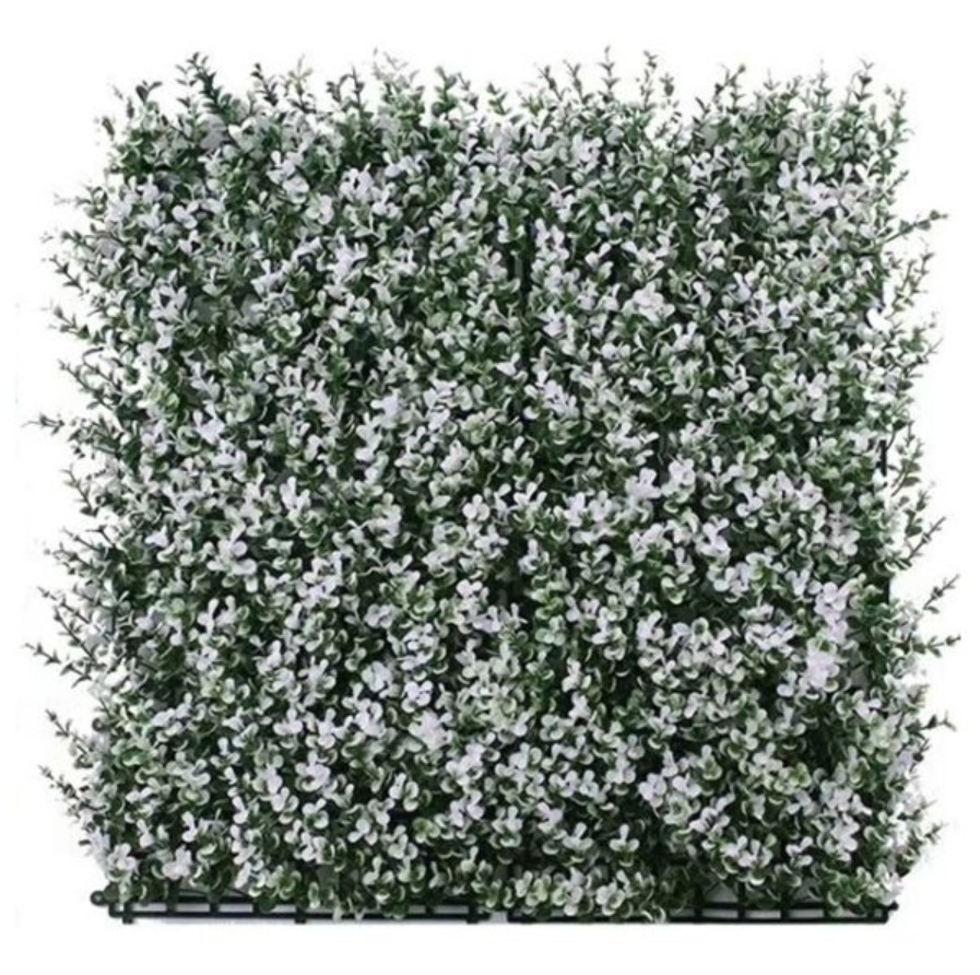 Recyclable UV Resistant Artificial Grass Wall Outdoor White Home Office Decoration