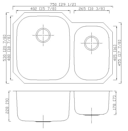Satin Finish Double Bowl Stainless Steel Sink Undermount Modern Design / Double Bowl Stainless Steel Kitchen Sink