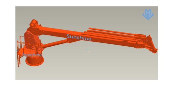 Box Boom Telescopic Marine Crane And Offshore For Offshore Service Vessel