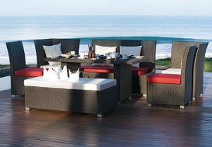 Wholesale 7pcs garden rattan furniture with high back from china suppliers