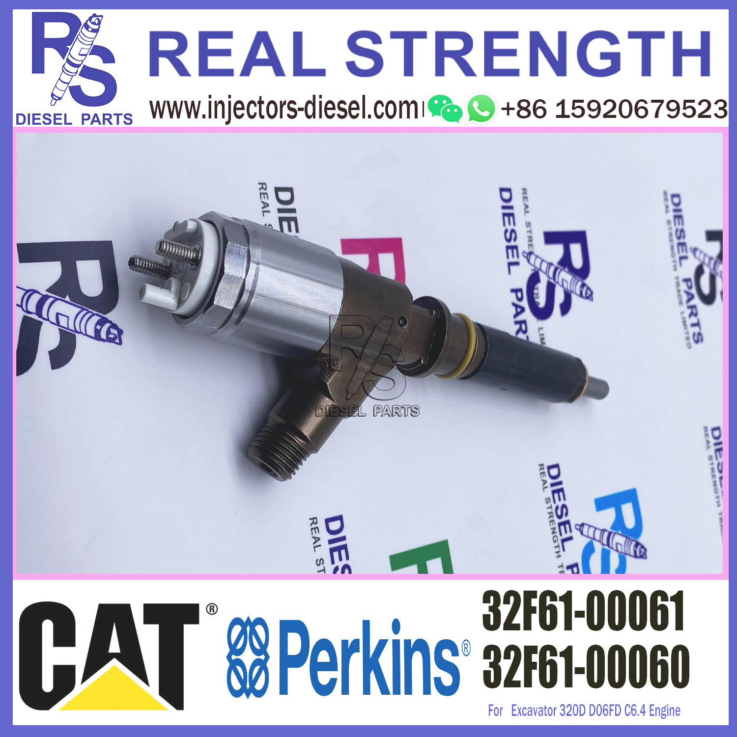32F6100060 Diesel High Quality Injector 32F61-00060 32F61-00061 for Excavator 320D D06FD C6.4 Engine