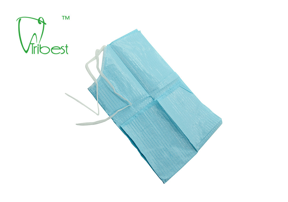 2 Ply Paper 1 Ply Poly Disposable Dental Bibs Dental Protective Wear With Tie