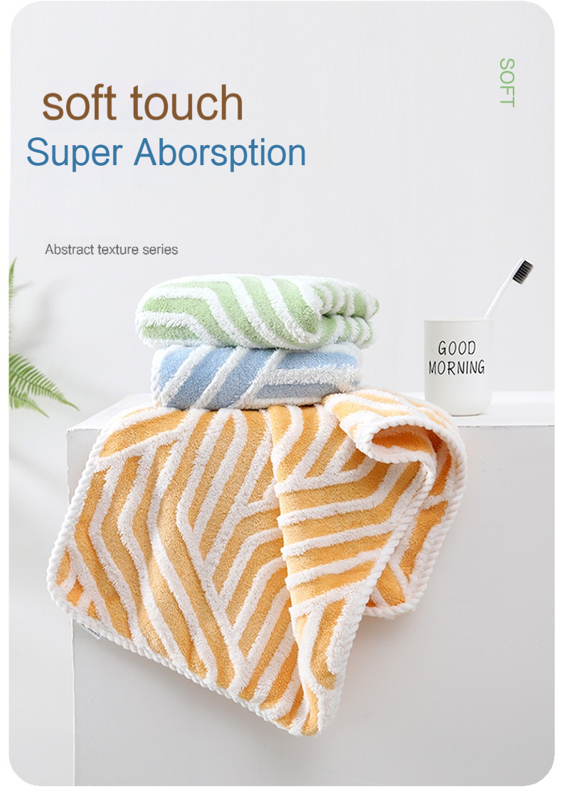 Thickened Woven Sustainable Jacquard Coral Fleece Dishcloth Microfiber Cleaning Rag