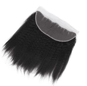 Wholesale Glossy Soft Indian Remy Lace Front Closures 18 Inch Kinky Straight ODM Service from china suppliers