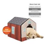 Oxford Fabric Dog Bed Luxury Warm Heated Small Dog House Pet Cushion