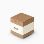 Square Scented Candle Box Kraft Paper Gift Packaging Eco Friendly