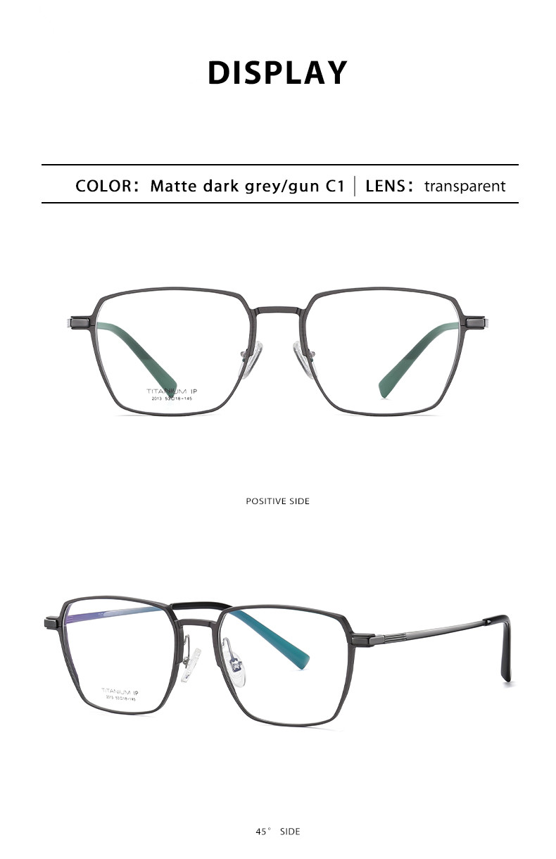 Al Mg Alloy Titanium Frame Glasses Ultra Light Non Prescription