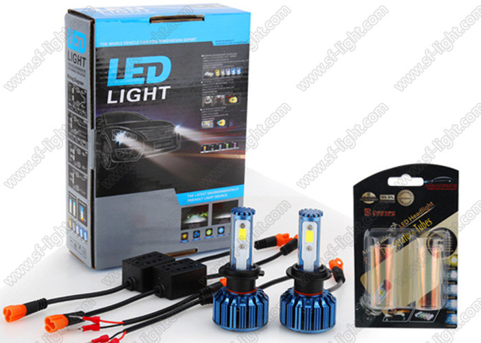 Purple / Blue Automotive LED Headlights 30W IP68 9006 LED Headlight Bulbs