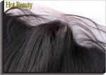 Midium Brown Straight Virgin Human Hair Lace Closure With No Fiber / Synthetic