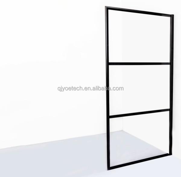 Flat Tempered Glass French Shower Door for Bathroom Decoration in Apartments or