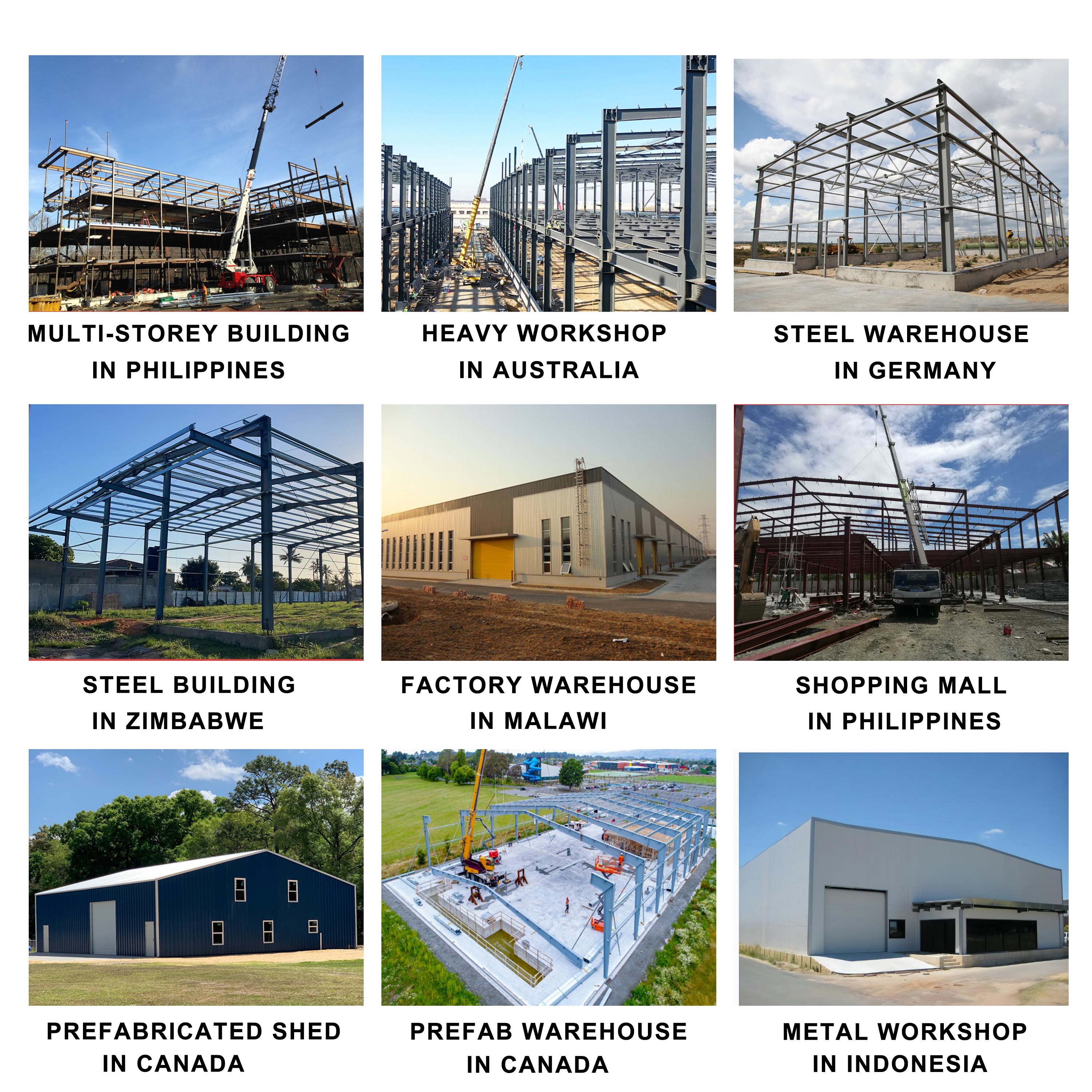 Light Steel Q355 Q235 Frame Prefab Steel Structure Hangar For Warehouse Workshop House