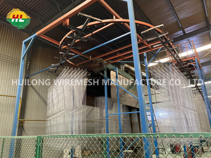 Pre Galvanized Pvc Coated Welded Mesh Fence 3 Curve Bend 2030mm High