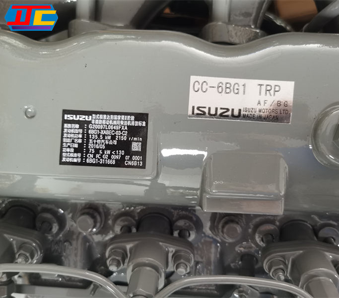 135.5KW Excavator Engine ISUZU 6BG1 For Excavator Industrial Appliion