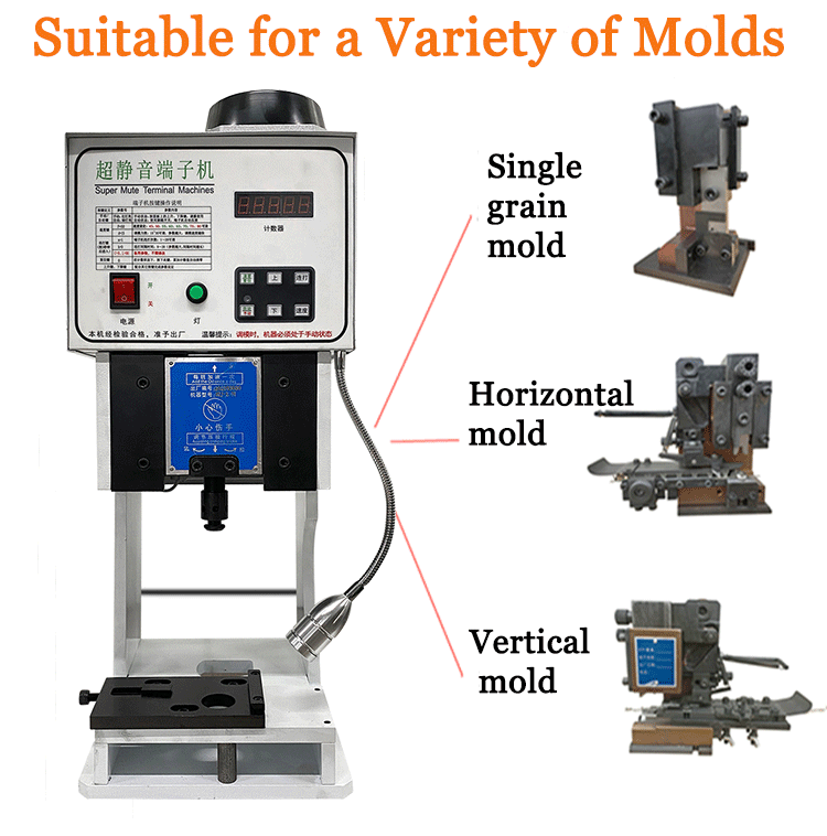 Semi-Automatic Mute Copper Lug Crimping Press Machine for Molex Crimping Terminal