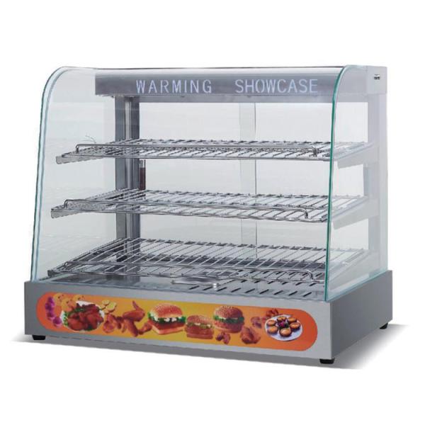 Hotel Restaurant Electric Hot Glass Food Warmer Display Showcase with Silver