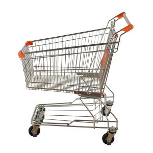 Wholesale Asia Style Best-Selling Supermarket shopping Trolley 125L Large Capacity Metal Mesh Cage Powder Coating from china suppliers