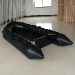 Wholesale 1.2mm PVC Military Attack Boats For Patrol , Black Color Aluminum Floor from china suppliers