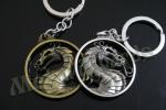 Dragon Designed Zinc Alloy Metal Key Chains Metal Keyrings Antique Gold Silver