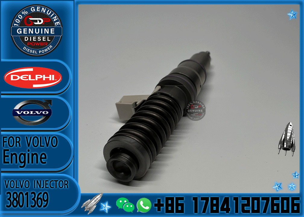 High Quality 4 Pin Diesel Fuel Injector 3801369 Common Rail Injector BEBE4D18002 for Volvo Truck PENTA MD13
