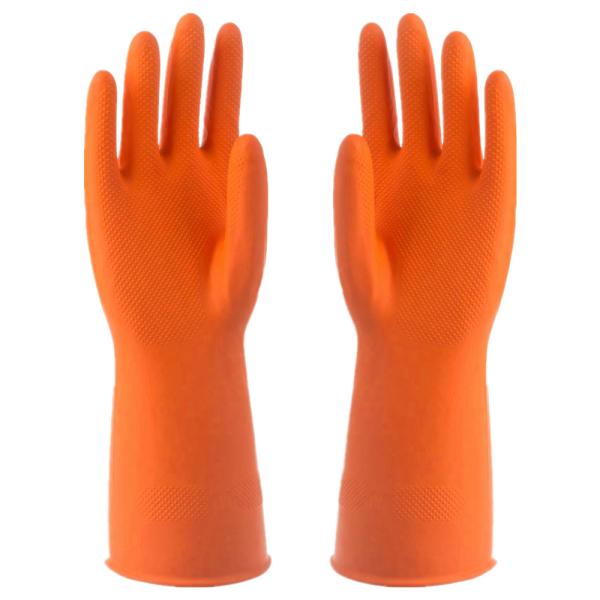 Waterproof Cleaning Latex Household Glove Flock Lining Chemical Resistant Latex