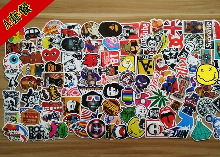 Classic Fashion Style Graffiti Cool Stickers Non Toxic For Moto Car / Suitcase