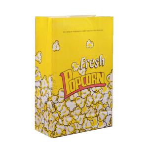 Wholesale Biodegradable Flat Bottom Popcorn Kraft Paper Food Bags 2 LB 3 LB from china suppliers