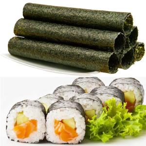 Wholesale Dark Green Alga Seaweed Nori Sheet For Sushi Roll 100 Sheets from china suppliers