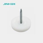 White Plastic Furniture Nail Glides Long Term Durability For Furniture Leg