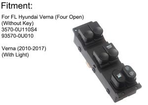 Wholesale No Key Hyundai Electric Window Switch 4 Door 93570-1R111 Car Power Window Switch from china suppliers