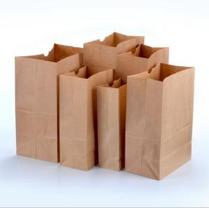 Wholesale Disposable paper bag Kraft paper bags for bread hamburger packing bag from china suppliers