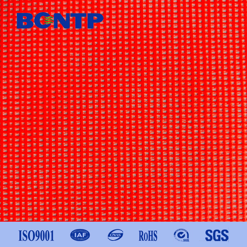 PVC Mesh Fabric PVC Vinyl Coated Polyester Mesh Fabric In Rolls Fluorescent Orange mesh fabric