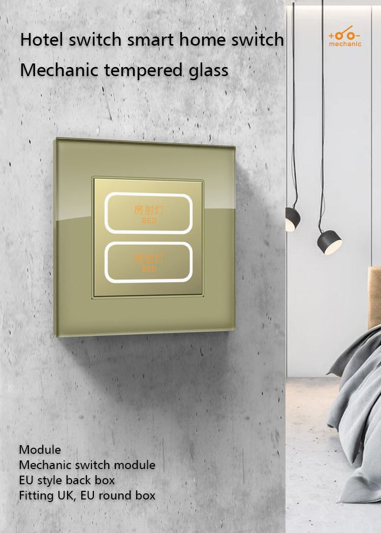 Mechanic Plastic Light Switch 86x86mm CE SASO Rohs Certificate