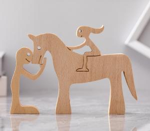 Wholesale Home Office Wooden Craft Decor Statue Cute Handmade Wooden Figurines Carving Animal Wooden Decoration Orname from china suppliers