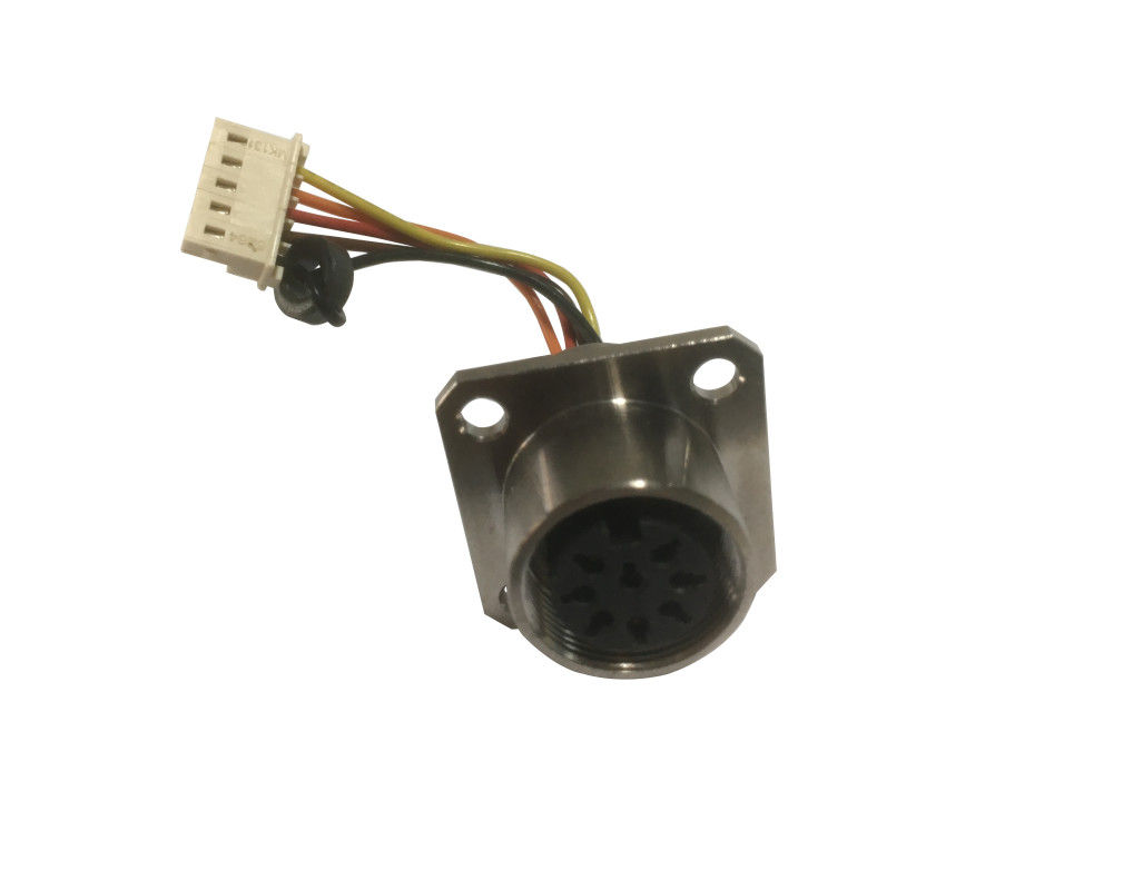 Ground Pin Male Female Circular PCB Connector M16 8 Pin Soldering Type