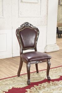 Wholesale luxury dark color French style wood dining chair furniture from china suppliers
