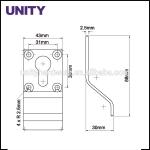 Stainless Steel Flush Bolt Door Accessories for Fire Door Easy Installation