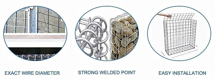 OHSAS 18001 Gabion Wire Mesh 2 Meter High