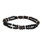 Handmade Zebra Print Leather Beads Bracelet Black White Color for lady