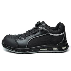 Wholesale Black Cowhide Leather Shoes Durable Mens Black Safety Shoes Slip Resistant from china suppliers