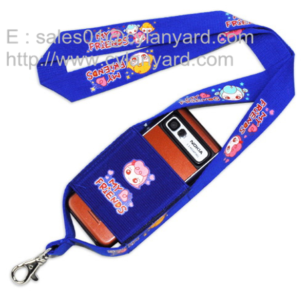 Functional mobile phone pocket lanyards
