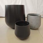 Round Shape Fiberglass Flower Pots GRP Planter Box for Hotel Outdoor Indoor