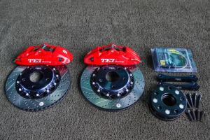 Wholesale Big Brake Kit With 330x28mm Slotted Drilled Disc Red Caliper For CIVIC Hatchback 2015-2021 17/18/19/20&quot; Wheel from china suppliers